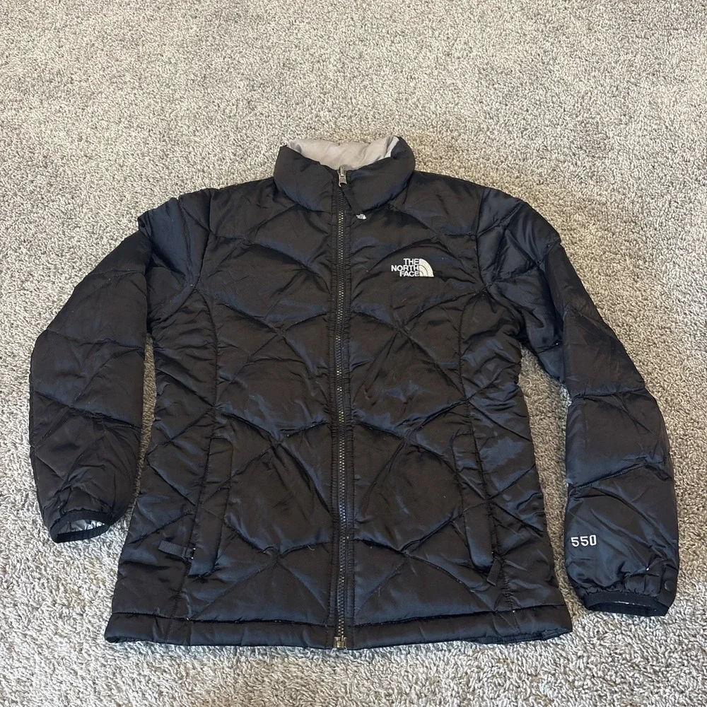 The North Face Jacket Girls Large 14/16 Black Goose Down 550 Fill Puffer Coat